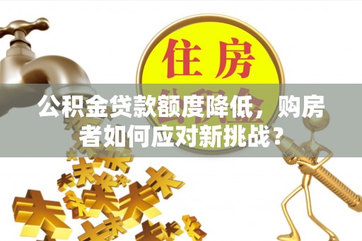 仙居公积金贷款额度降低，购房者如何应对新挑战？