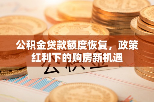 仙居公积金贷款额度恢复，政策红利下的购房新机遇