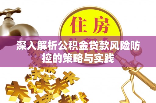 仙居深入解析公积金贷款风险防控的策略与实践