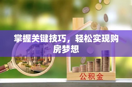 仙居掌握关键技巧，轻松实现购房梦想