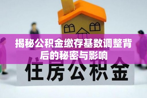 仙居揭秘公积金缴存基数调整背后的秘密与影响