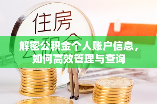 仙居解密公积金个人账户信息，如何高效管理与查询