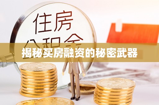 仙居揭秘买房融资的秘密武器