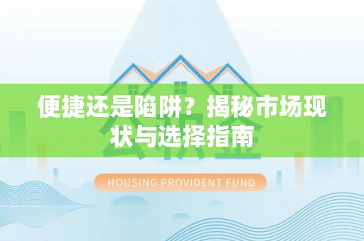 仙居便捷还是陷阱？揭秘市场现状与选择指南