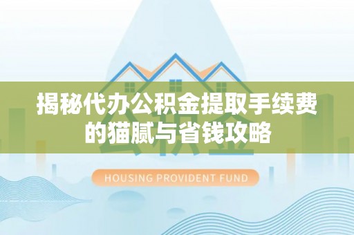 仙居揭秘代办公积金提取手续费的猫腻与省钱攻略