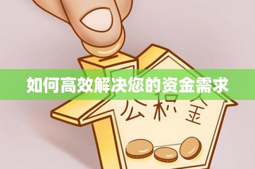 仙居如何高效解决您的资金需求