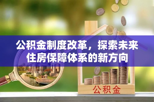 仙居公积金制度改革，探索未来住房保障体系的新方向